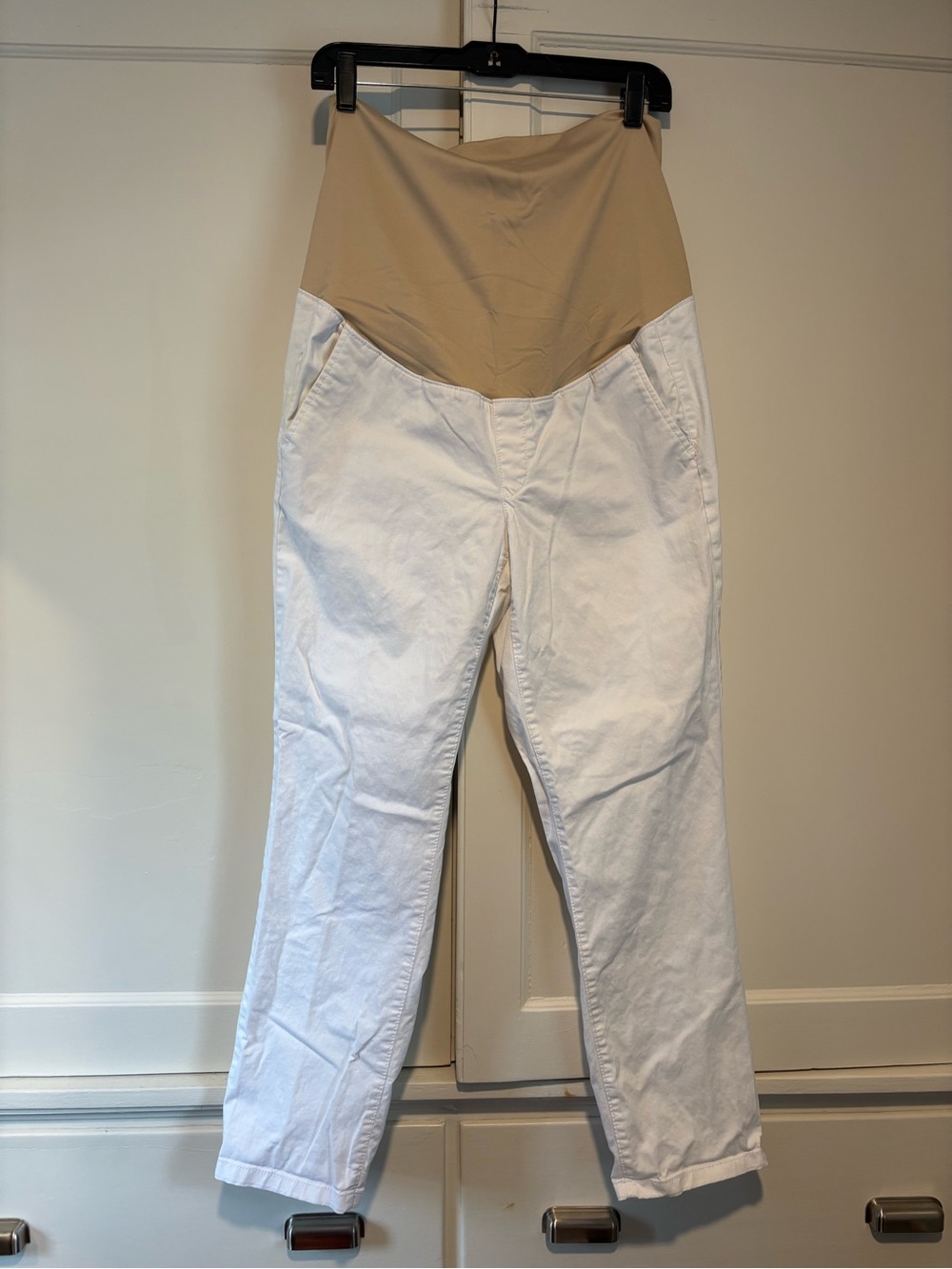 Loft Maternity White Chino Pants